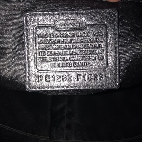 Black Coach Tote - Picture 3 of 7